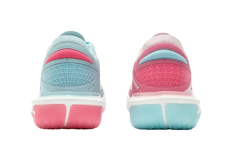 361° Speed BB Cushioning Slip Resistant Abrasion Resistant Low top Basketball Shoes Mens Blue Pink Mismatched  vjsneaker.com