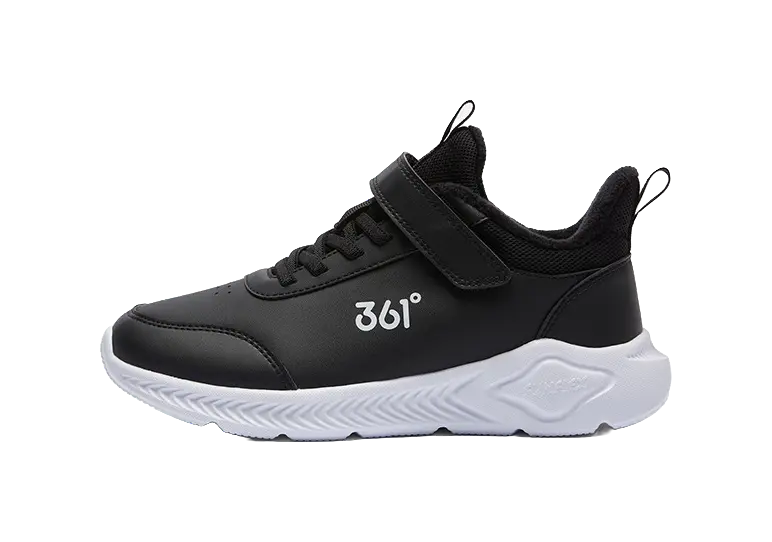 361°KIDS Anti-Slip And Wear-Resistant Warm Low-Top Kids Lifestyle Shoes Black Kids  VJSNEAKER