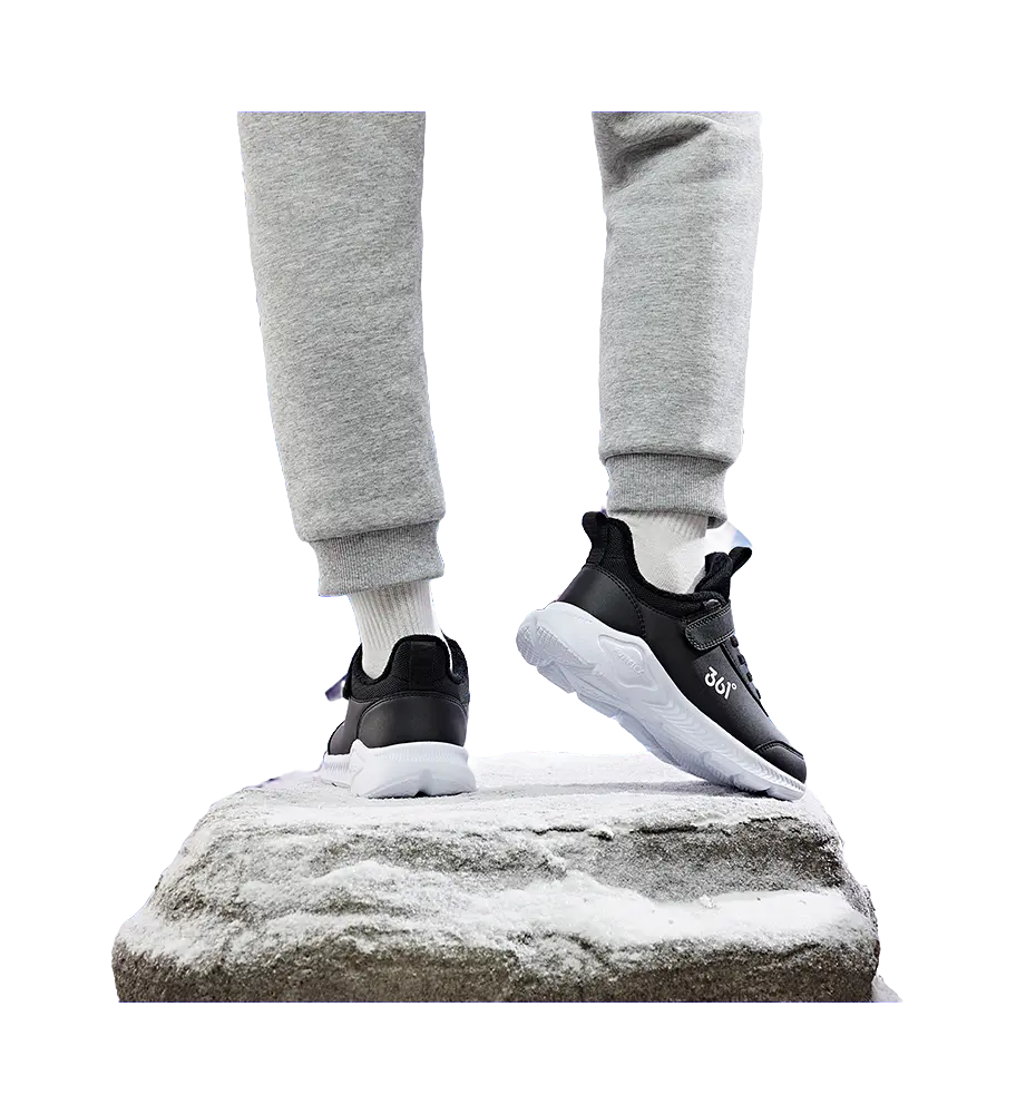 361°KIDS Anti-Slip And Wear-Resistant Warm Low-Top Kids Lifestyle Shoes Black Kids  vjsneaker.com