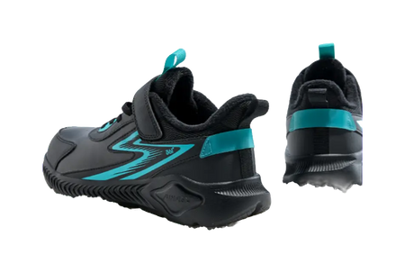 361°KIDS Synthetic Leather Slip Resistant Abrasion Resistant Low top Kids Running Shoes Black Green Kids  vjsneaker.com