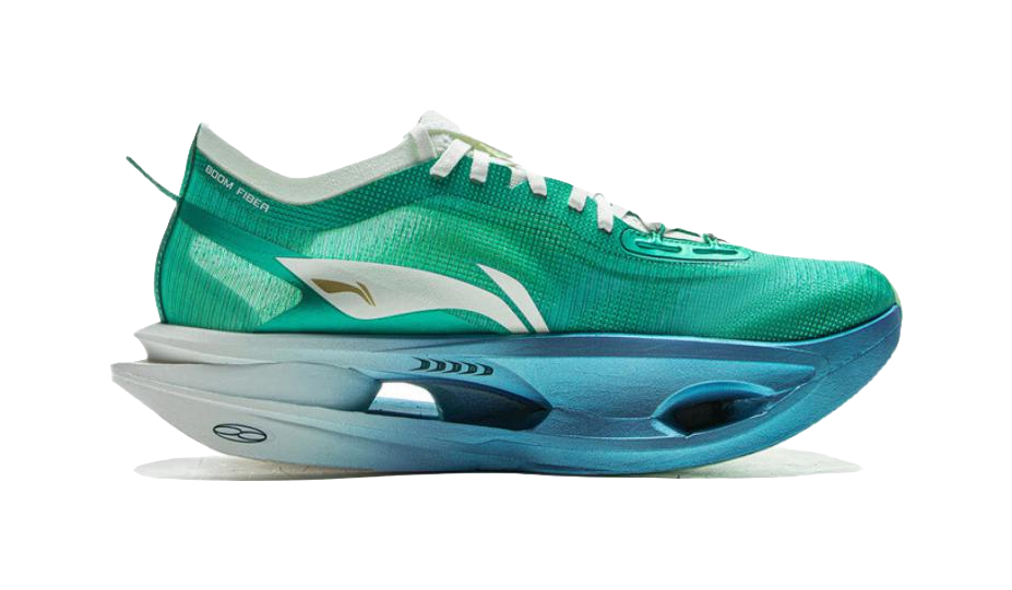 LiNing Feidian 5 ULTRA Cushioning, Slip Resistant, Rebound Low Top Running Shoes Unisex Green White Blue 