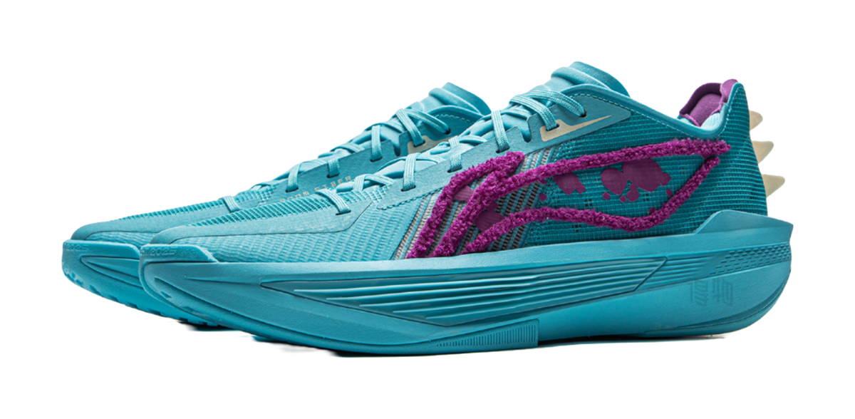 Disney x LiNing Ultra Light Cushioned Slip-Resistant Rebound Low-Top Basketball Shoes Mens Sea Teal  VJSNEAKER