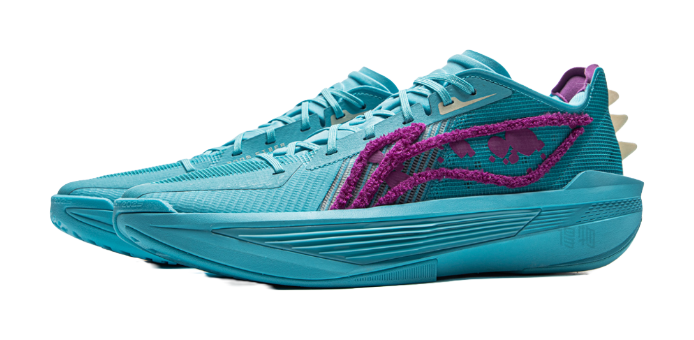 Disney x LiNing Ultra Light Cushioned Slip-Resistant Rebound Low-Top Basketball Shoes Mens Sea Teal  VJSNEAKER