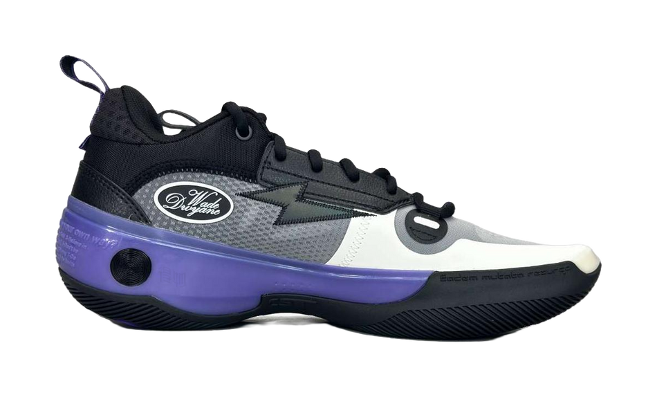 LiNing WOW 10 Shock Absorbers Slip Resistant Abrasion Resistant Low top Basketball Shoes Mens White Purple  VJSNEAKER