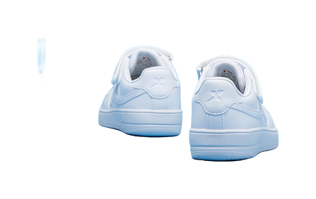 XTEP Air Force 1 Synthetic Leather Breathable Low top Kids Skateboarding Shoes New White Kids  VJSNEAKER