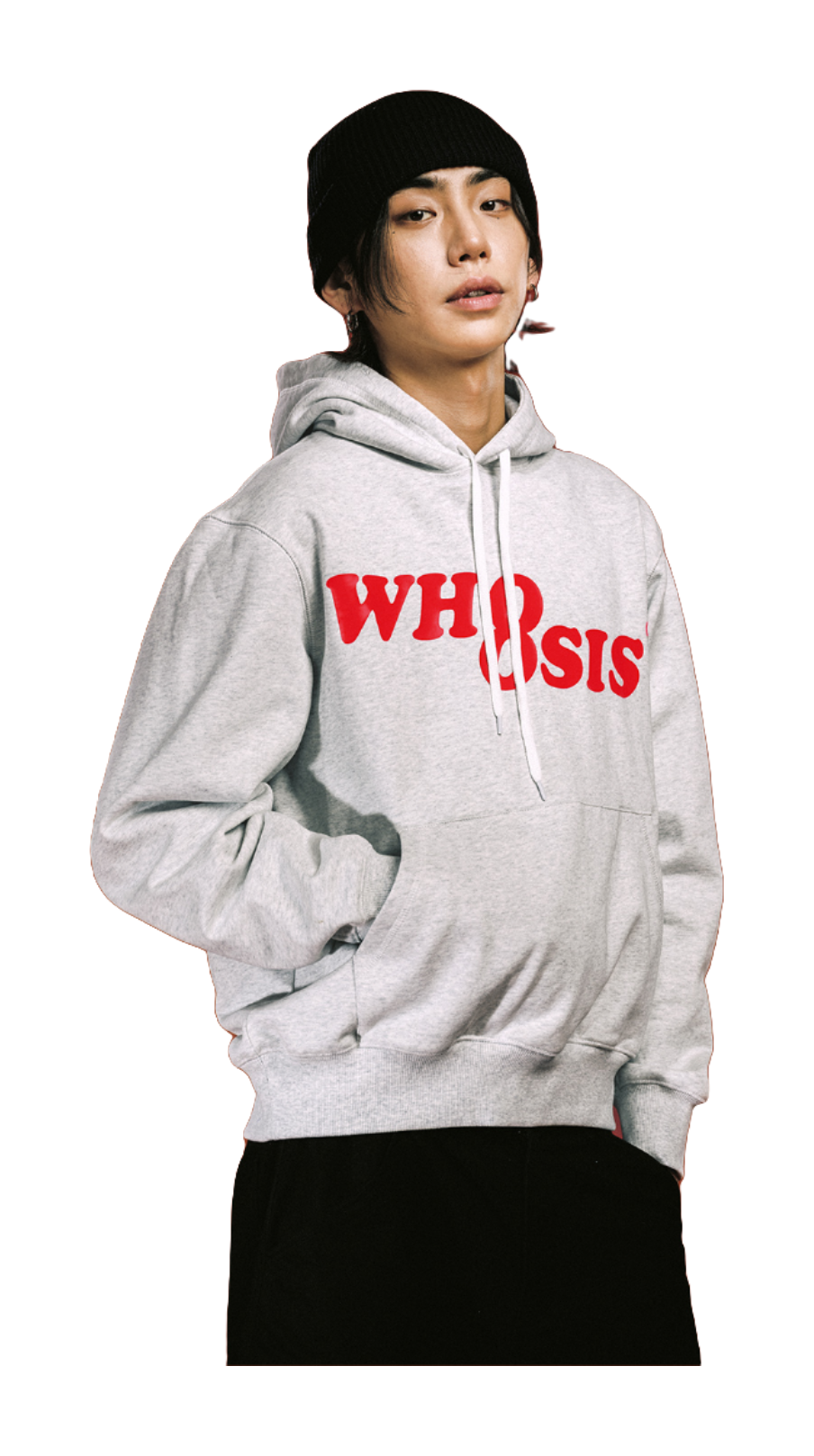 WHOOSIS Shining Color Phantom Logo Hoodie Casual Loose Versatile Letter Campus Warm Autumn/Winter Plus Velvet Hoodie Unisex  vjsneaker.com