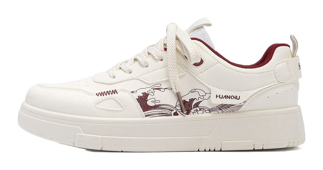 HUANQIU Coverage Slip Resistant Lightweight Height Increasing Low top Skateboard Shoes Men's 