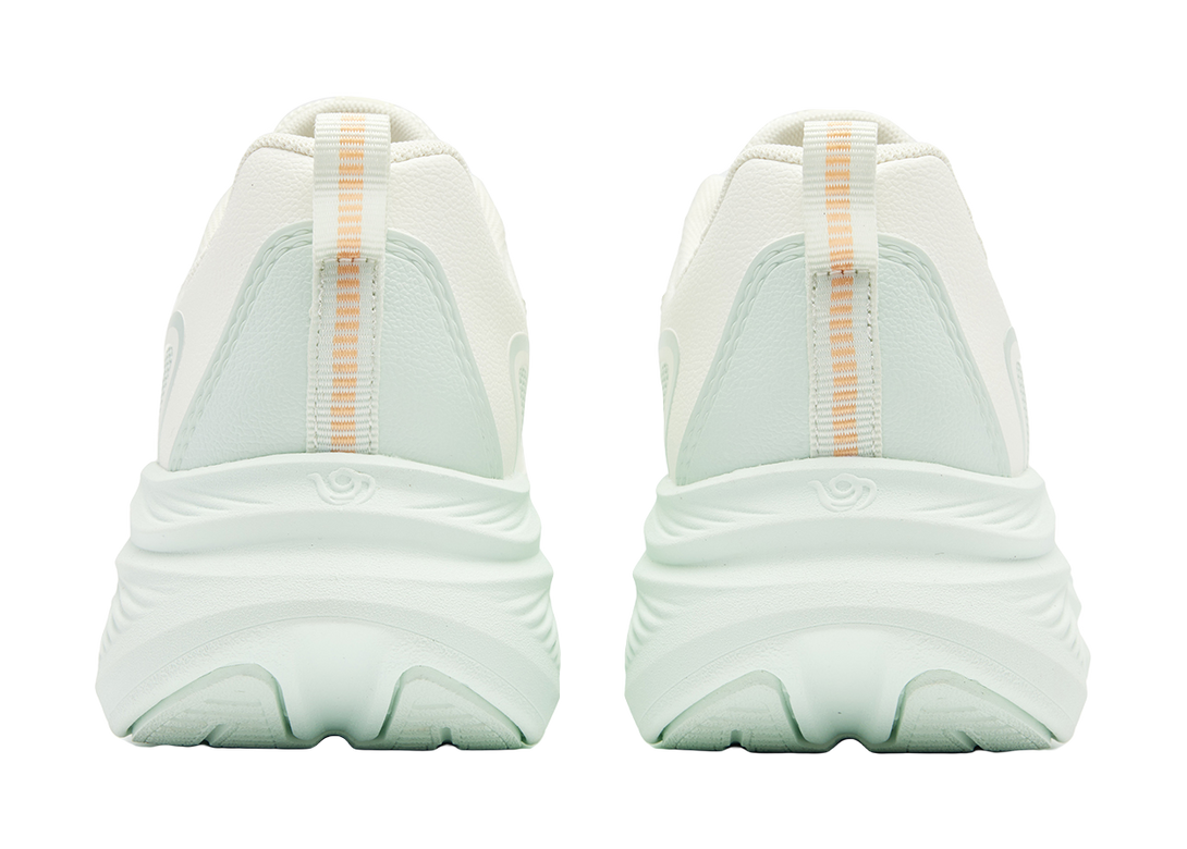 QIAODAN Running Shoes Women's Low top Ivory White, Snow Mist Green 