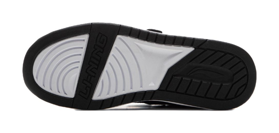 LINING YOUNG Sports Life Collection Anti Slip Wear Resistant Low Top Kids' Skateboarding Shoes Black White Kids' 