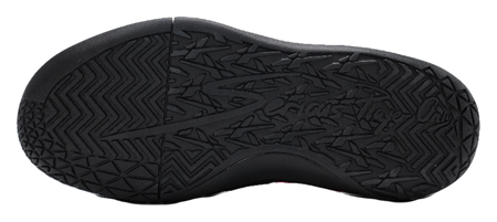 Black rubber outsole with zigzag and star tread pattern