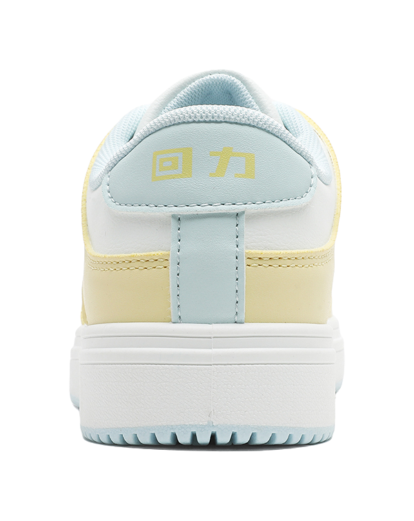 Warrior Abrasion Resistant, Lightweight, And Breathable Low top Skateboard Shoes Women's White Yellow Blue 