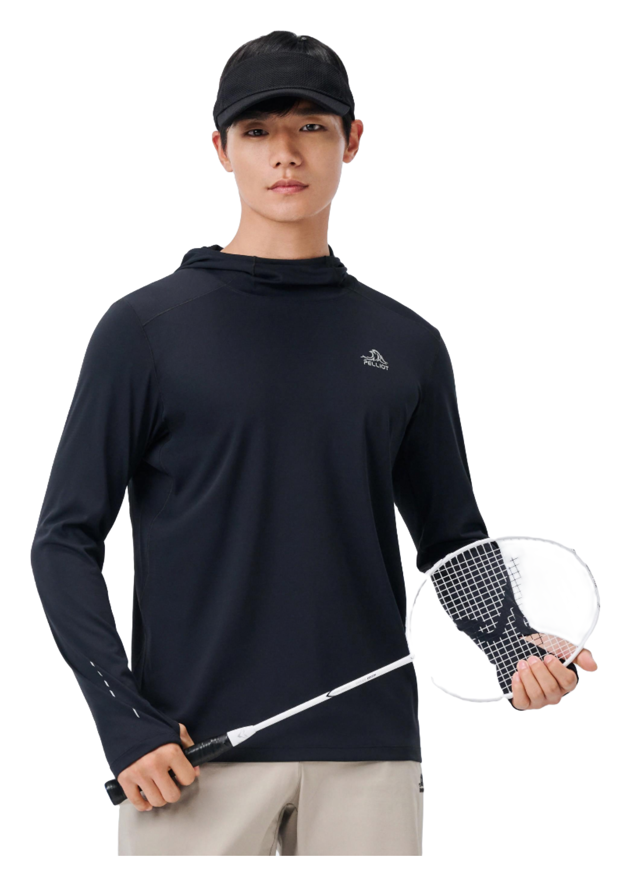 Boxi and PELLIOT City Outdoor Fast Drying Breathable Comfortable Antibacterial Running Fitness Clothing Sweat Absorbing and Moisture wicking Sports Top Bottom Versatile Long Sleeve Sweatshirt T-shirt for Men's Daily Commuting  vjsneaker.com