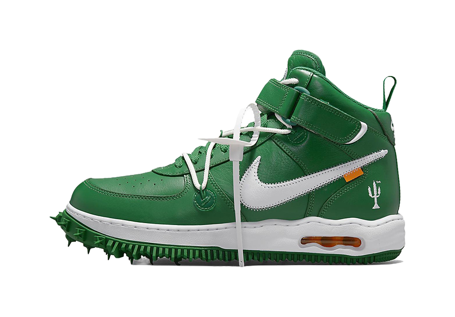 Nike X Off White Air Force 1 Mid Sp Leather Pine Green  vjsneaker.com