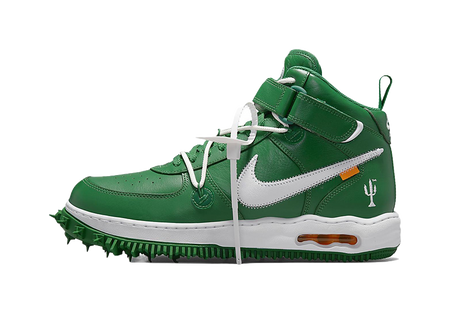 Nike X Off White Air Force 1 Mid Sp Leather Pine Green  vjsneaker.com