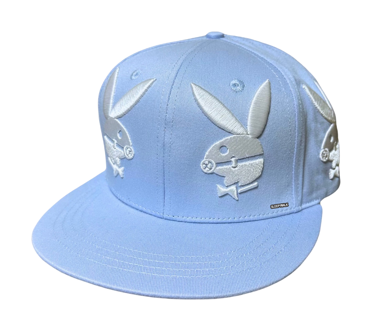 SLEEPYWALK Street American Hip Hop Long Eared Rabbit Embroidered Flat brimmed Hat Hot Girl y2k Sweet Cool Style~Summer Versatile Face Showing Cotton Baseball Hat Male Female Same Style Couple's Style  VJSNEAKER