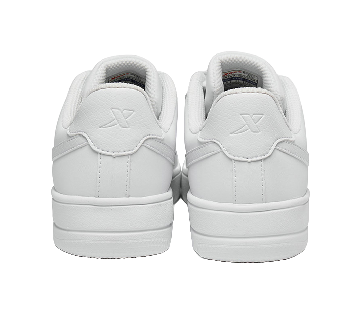 XTEP Men's Low-Top Skateboard Shoes - Casual Anti-Slip & Wear-Resistant Design White 