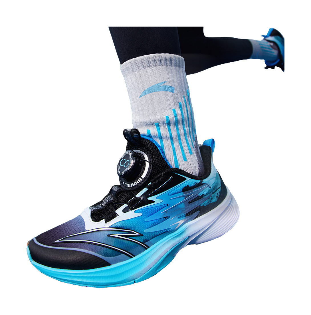 Antakids Lurid Wave Abrasion Resistant Rebound Breathable Lightweight Cushioning Low top Kids' Running Shoes Teenagers 