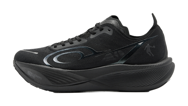 QIAODAN Feiying PB3 Enhanced Edition Running Shoes Men's Low top Black Iron Gray 