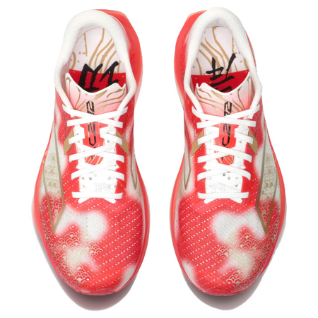 Anta C202 7.0 Cushioning Breathable Low top Marathon Racing Running Shoes Mens White Red  vjsneaker.com