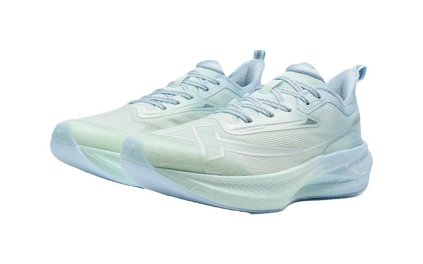 XTEP Two Thousand Kilometers 2.0 Running Shoes Women's Low top Light Fruit Green/Ripple Blue 