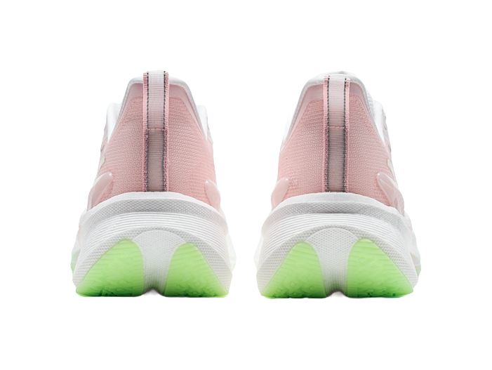 XTEP 2000km 3.0 Running Shoes Women's Low top Classic White/Peach Blossom Pink/Elf Green 