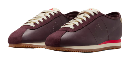Nike Cortez Abrasion Resistant Low Top Casual Shoes Womens Burgundy  vjsneaker.com