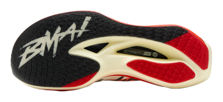BMAI Jingtan 4.0 outsole, black rubber tread with cream center and red side sections