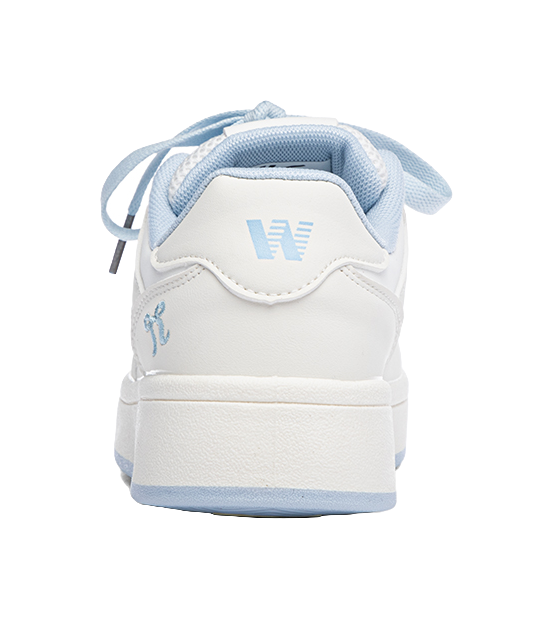 Warrior Abrasion Resistant Height Increasing Low Top Skateboard Shoes Women's Ecru Light Blue 