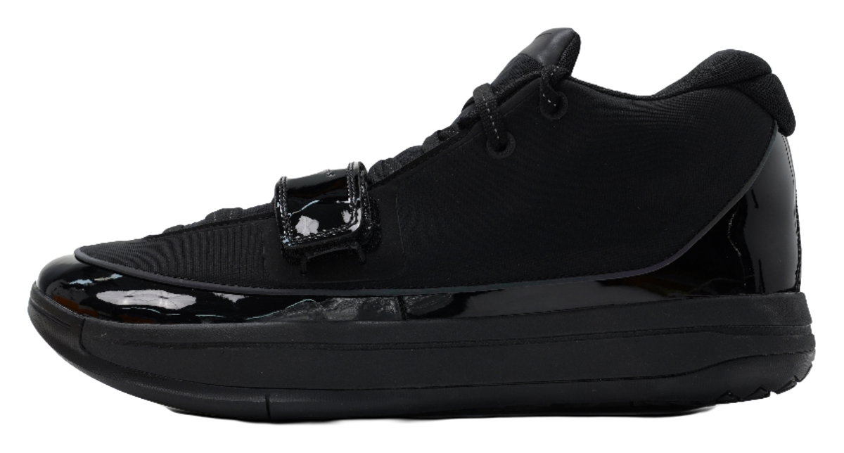 Serious Player Only Easy 1 Plus All Black mid top basketball shoes, unisex, pure black  vjsneaker.com