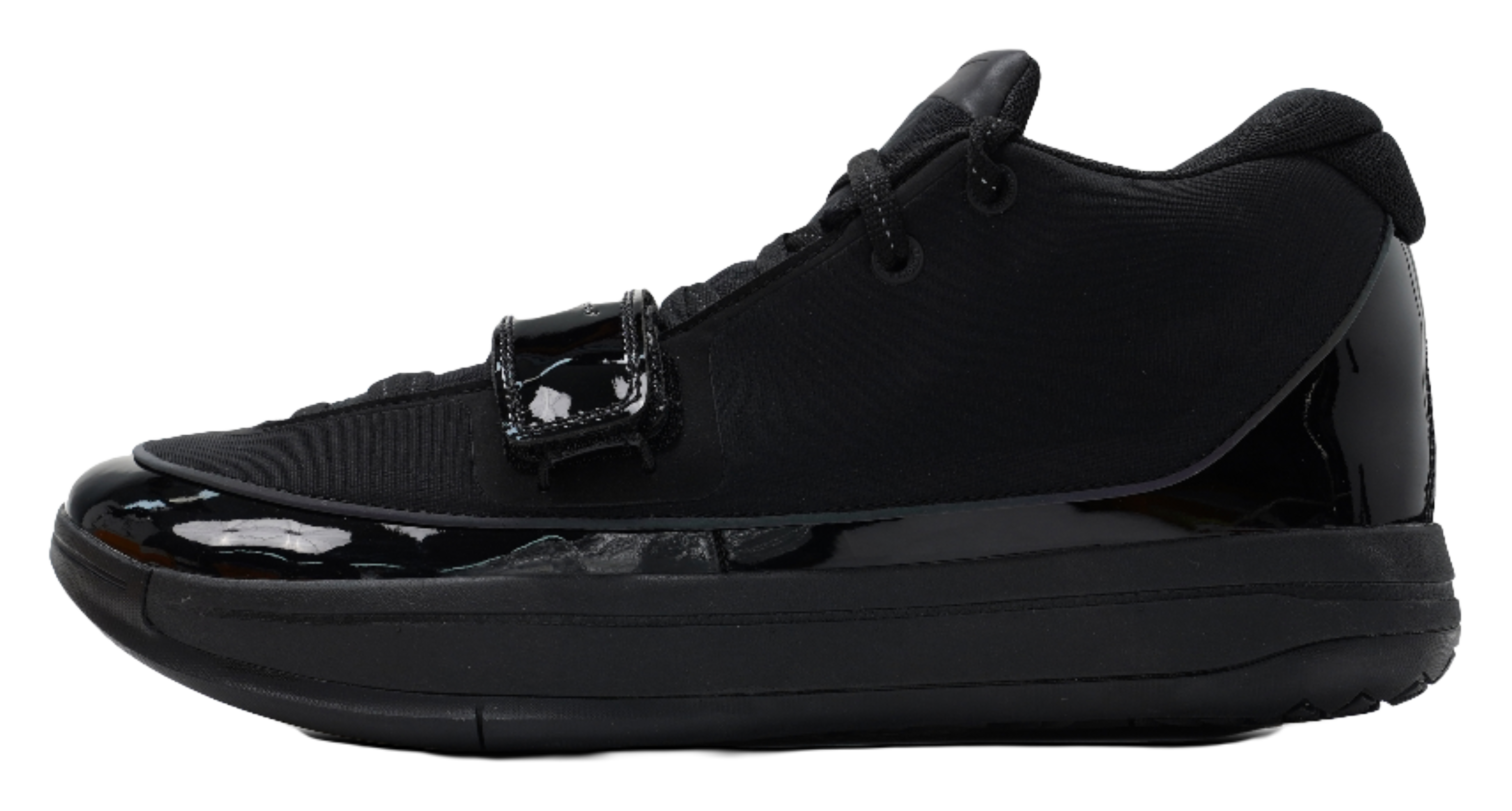 Serious Player Only Easy 1 Plus All Black mid top basketball shoes, unisex, pure black  vjsneaker.com