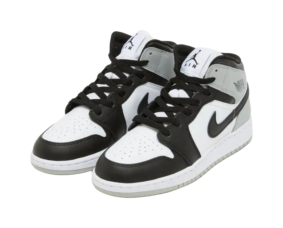 Jordan Air Jordan 1 Abrasion Resistant Mid top Childrens Basketball Shoes Black White Teenagers  VJSNEAKER