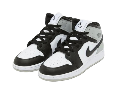 Jordan Air Jordan 1 Abrasion Resistant Mid top Childrens Basketball Shoes Black White Teenagers  VJSNEAKER