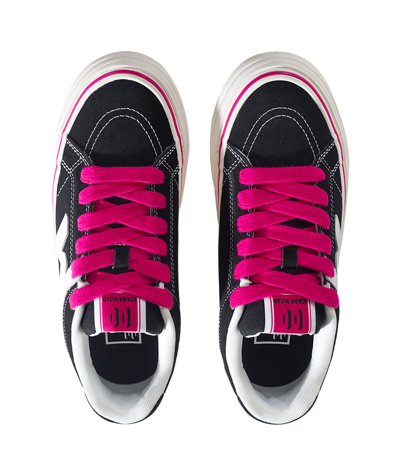 Ollieskate Wear resistant And Lightweight Low Top Skateboard Shoes Unisex Black 