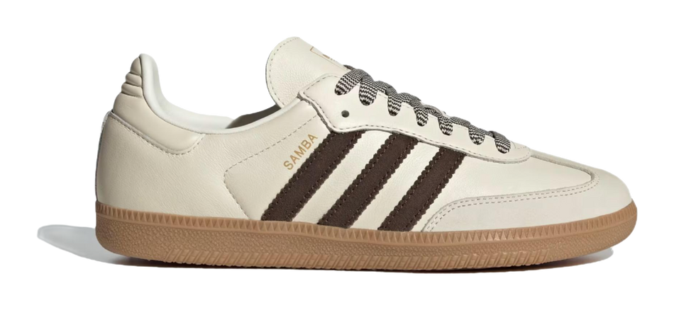 Adidas Womens Samba Og Off White Dark Brown  vjsneaker.com