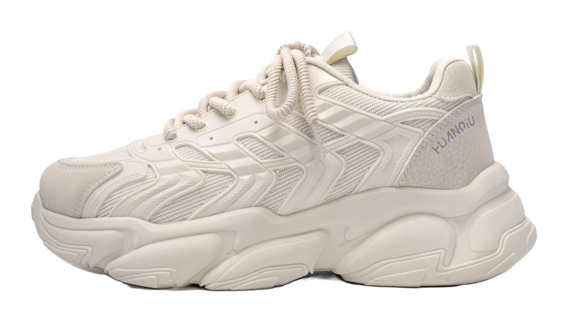 HUANQIU Slip Resistant Coverage, Lightweight, Height Increasing Low top Chunky Sneakers Mens Black  vjsneaker.com