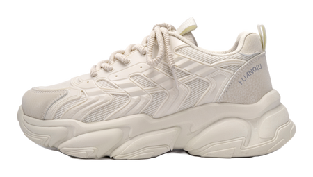 HUANQIU Slip Resistant Coverage, Lightweight, Height Increasing Low top Chunky Sneakers Mens Black  vjsneaker.com