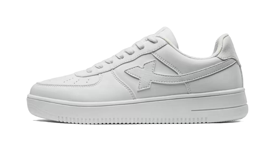 XTEP Air Force One Waterproof Cushioning Abrasion Resistant Low top Skateboard Shoes Unisex White Blue 