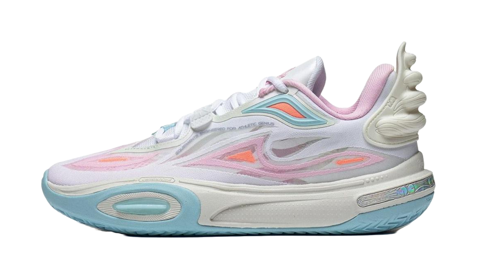 Li Ning All City 11 V2 Kids  Youth Basketball Shoes Mens Low top White Blue Pink  VJSNEAKER