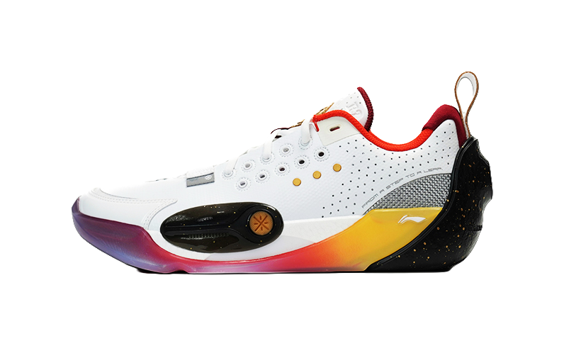 LiNing Full City 13 Cushioning Wear-Resistant Rebound Low-Top Basketball Shoes Mens White Gold  VJSNEAKER