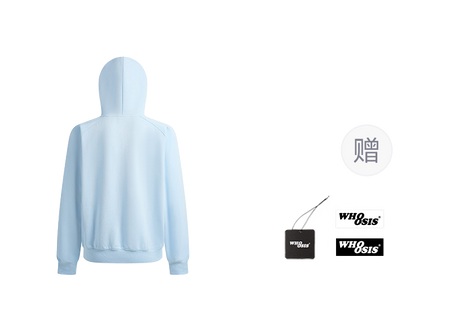 WHOOSIS letter embroidered LOGO hooded cover, classic and versatile, loose fit, campus multi-color, autumn and winter long sleeves with fleece hoodie, unisex  vjsneaker.com