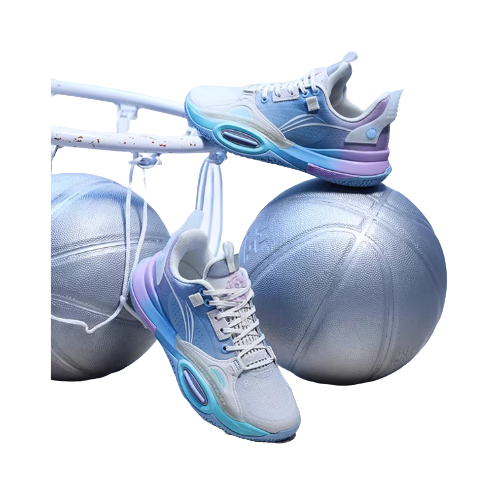 Li Ning YOUNG Low top Childrens Basketball Shoes Blue  VJSNEAKER