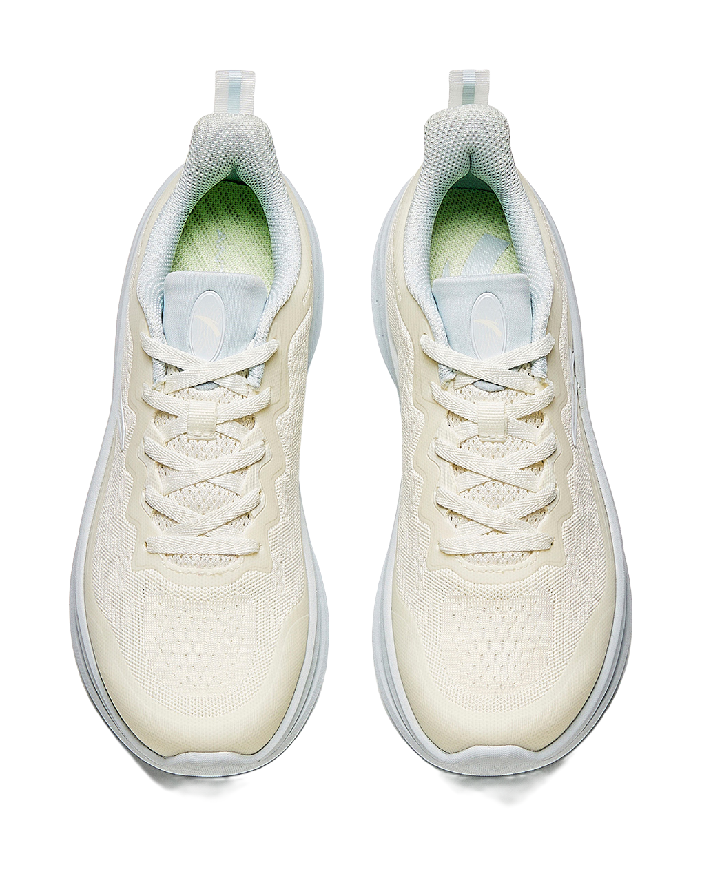 Anta Cushioning Soft Rebound Running Shoes Fashion Versatile Women's Shoes Women's Ivory White/Light Mist Gray 