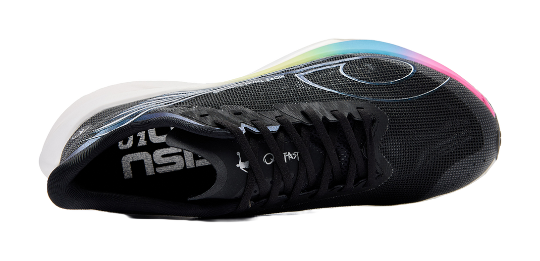 QIAODAN Swift 3PRO Cushioned Slip Resistant Abrasion Resistant Low Top Casual Training Running Shoes Men's Black White 