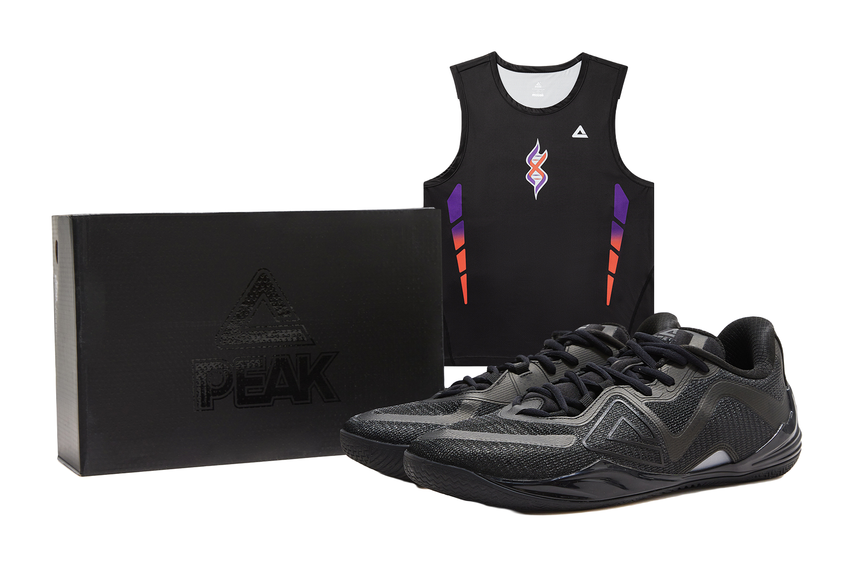 PEAK Wu Shuang Supreme "Black Warrior" Gift Box DA521001 - Basketball Shoe Unisex Black
