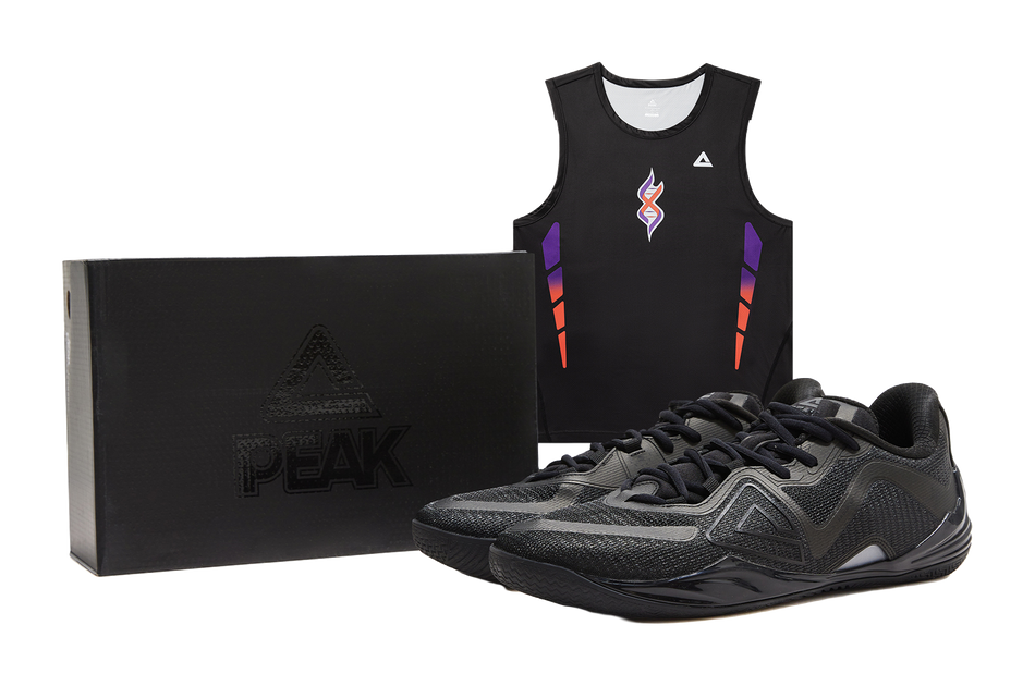 PEAK Taoji Unique, Black Warrior, Box Included Cushioning, Slip Resistant, Rebound Low Top Basketball Shoes Mens  VJSNEAKER