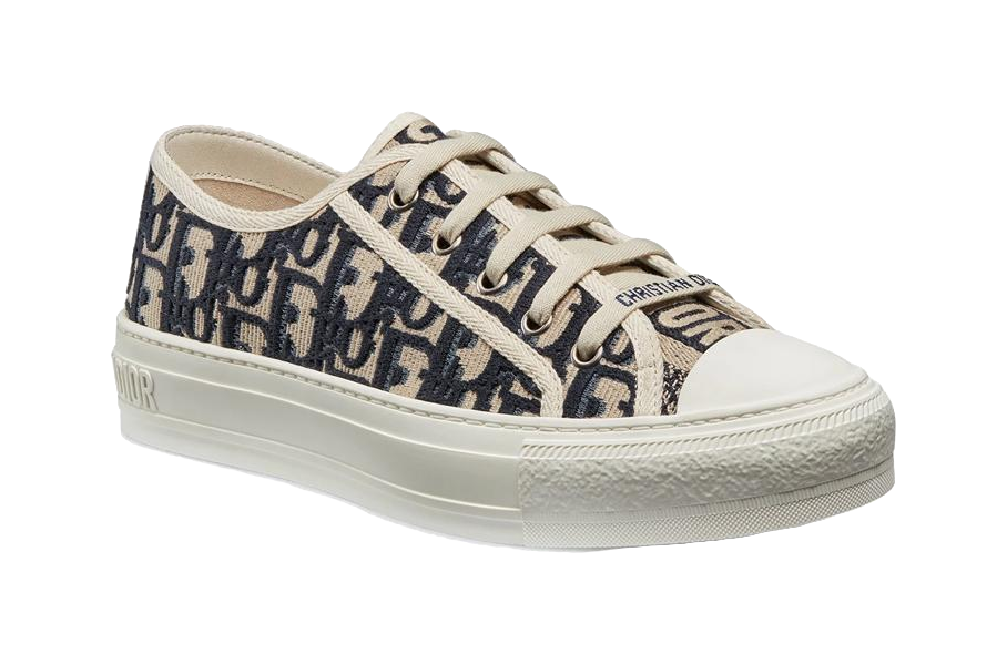 DIOR WalkNDIOR Oblique Navy Canvas Womens  vjsneaker.com