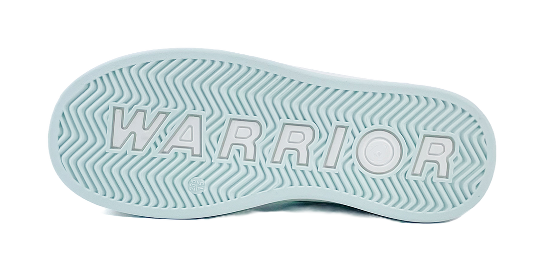 Warrior Abrasion Resistant Lightweight Height Increasing Low Top Skateboard Shoes Women's White Green 