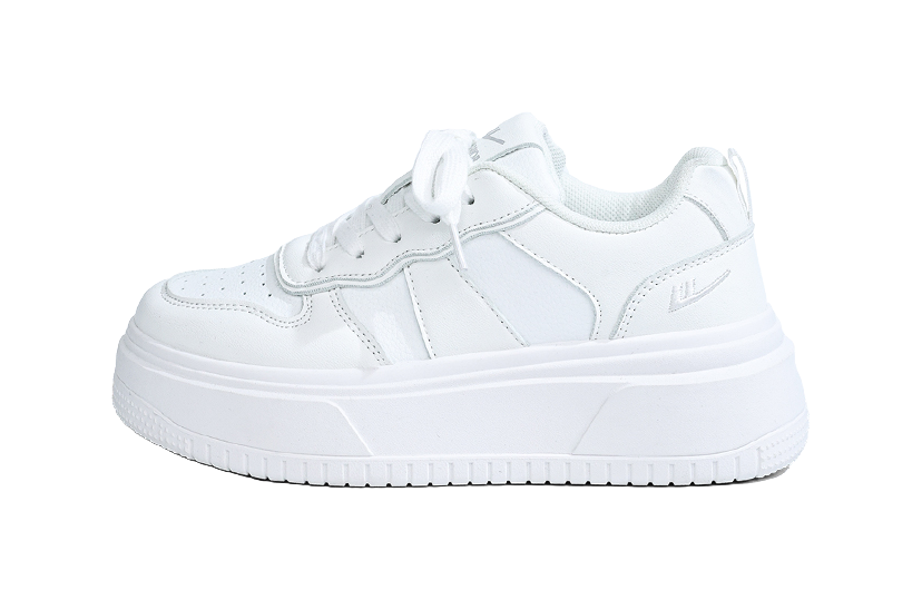 Warrior White Sneakers Height Increasing Low top Skateboard Shoes Women's 