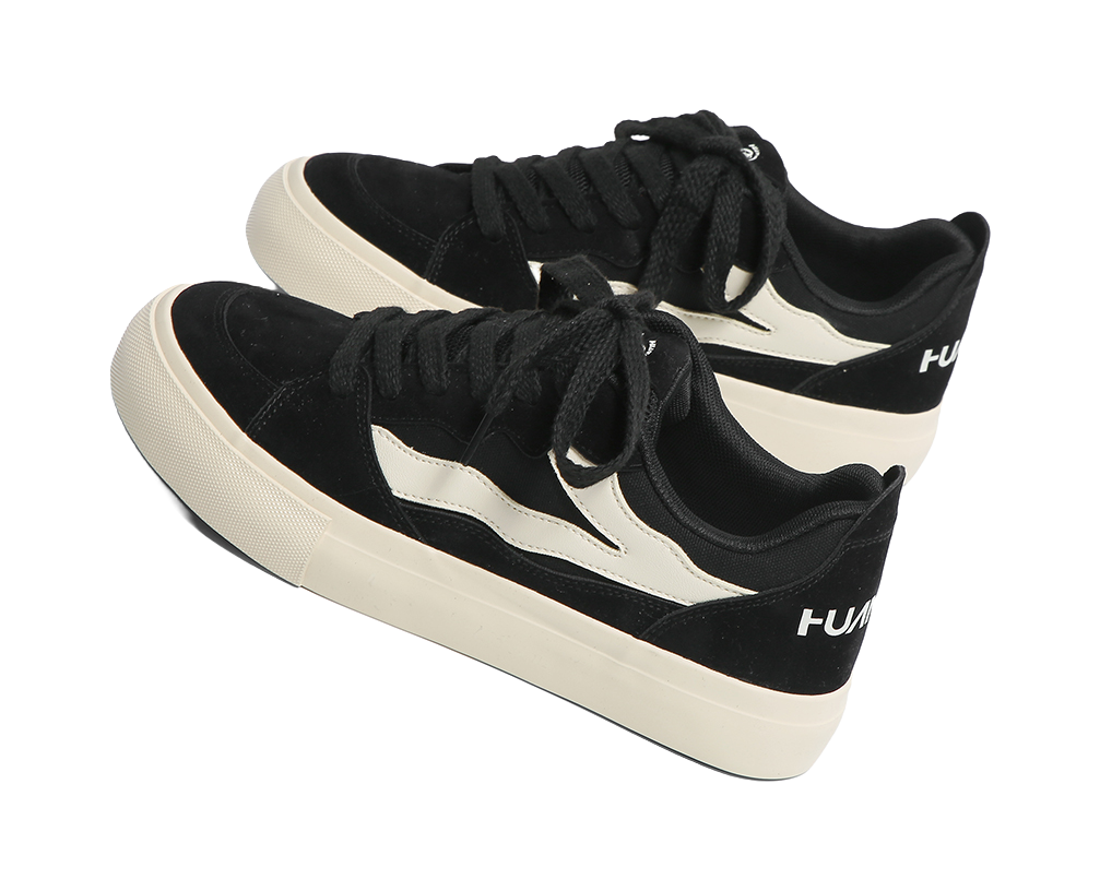 HUANQIU Slip Resistant Cushioning Abrasion Resistant Lightweight Breathable Low top Skateboard Shoes Men's 