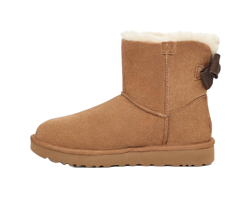UGG Mini Bailey Suede Bow For Chestnut Womens  VJSNEAKER
